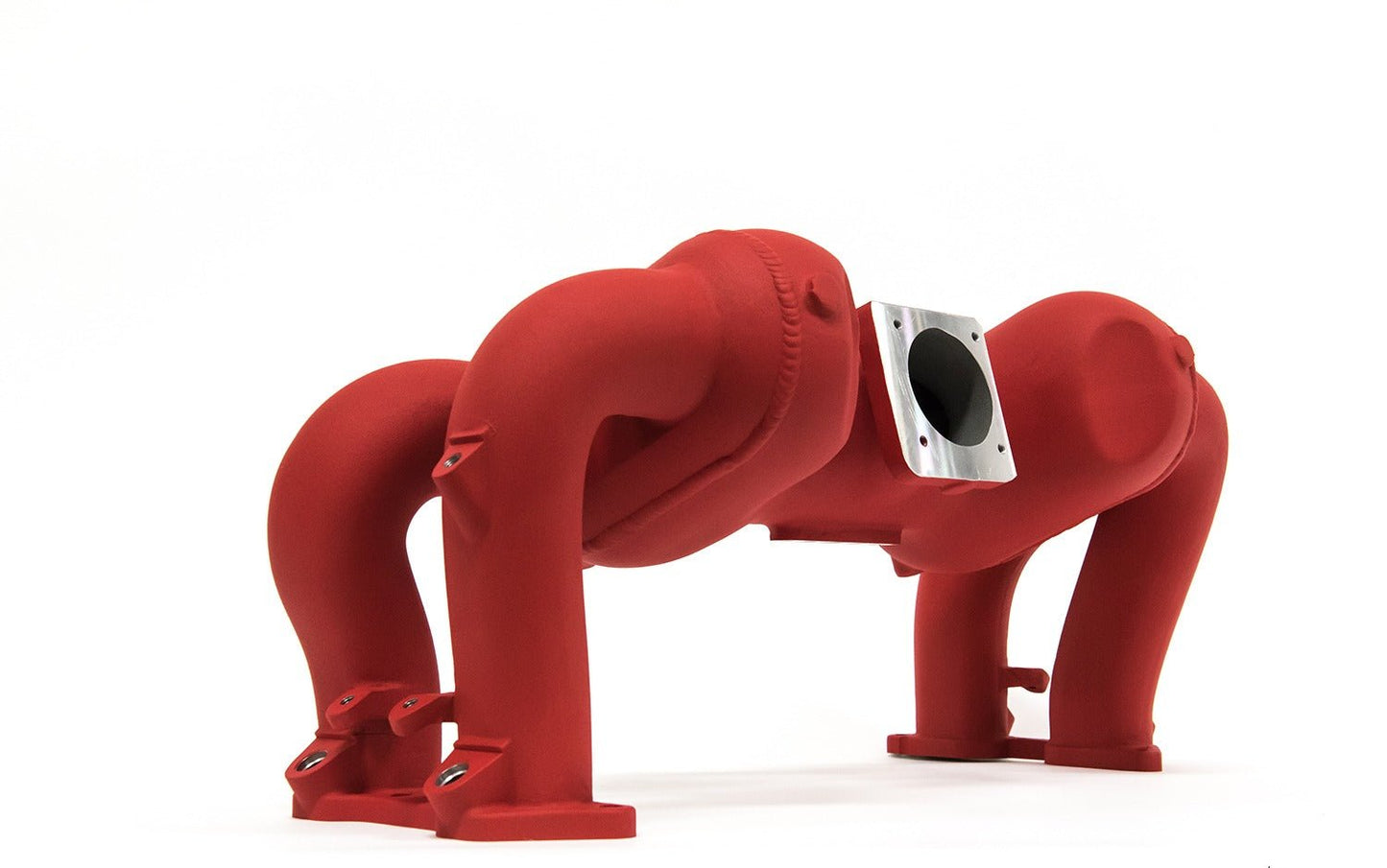 AMS Performance Reverse Rotation Intake Manifold - Red Coated - 2002-2014 Subaru WRX / 2004-2021 Subaru STI