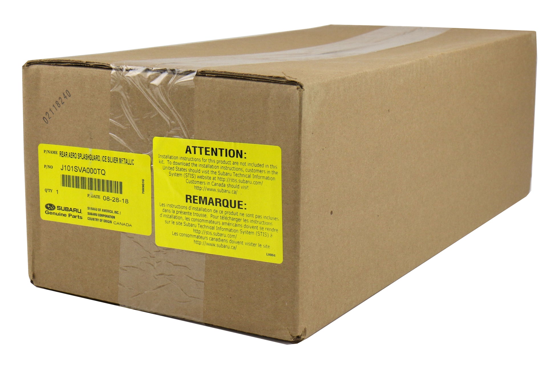 SUBJ101SVA000TQ Subaru Rear Aero Splashguard USDM - 2015+ WRX / 2015+ STI-Ice Silver Metallic (G1U),