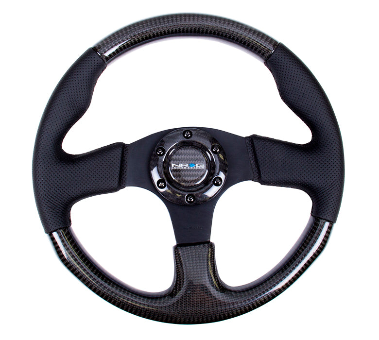 NRGST-310CFBS NRG 315mm Carbon Fiber Steering Wheel With Black Stitching - Universal,