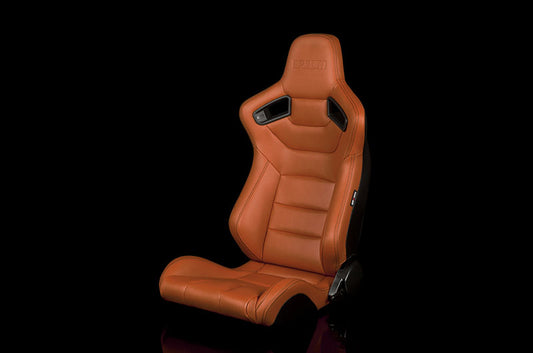 BRMBRR1-BTBS Braum Elite Series Sport Seats - British Tan Leatherette Pair - Universal,