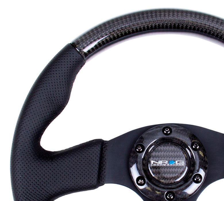 NRGST-310CFBS NRG 315mm Carbon Fiber Steering Wheel With Black Stitching - Universal,