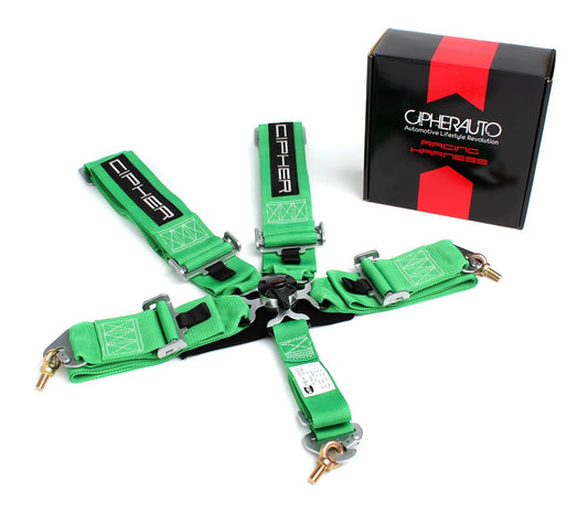 CIPCPA4005GR Cipher 3" SFI 16.1 Approved 5 Point Camlock Racing Harness (Green) - 2013+ FT86,