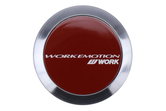 Work Wheels Emotion Center Cap Red Flat Type - Universal