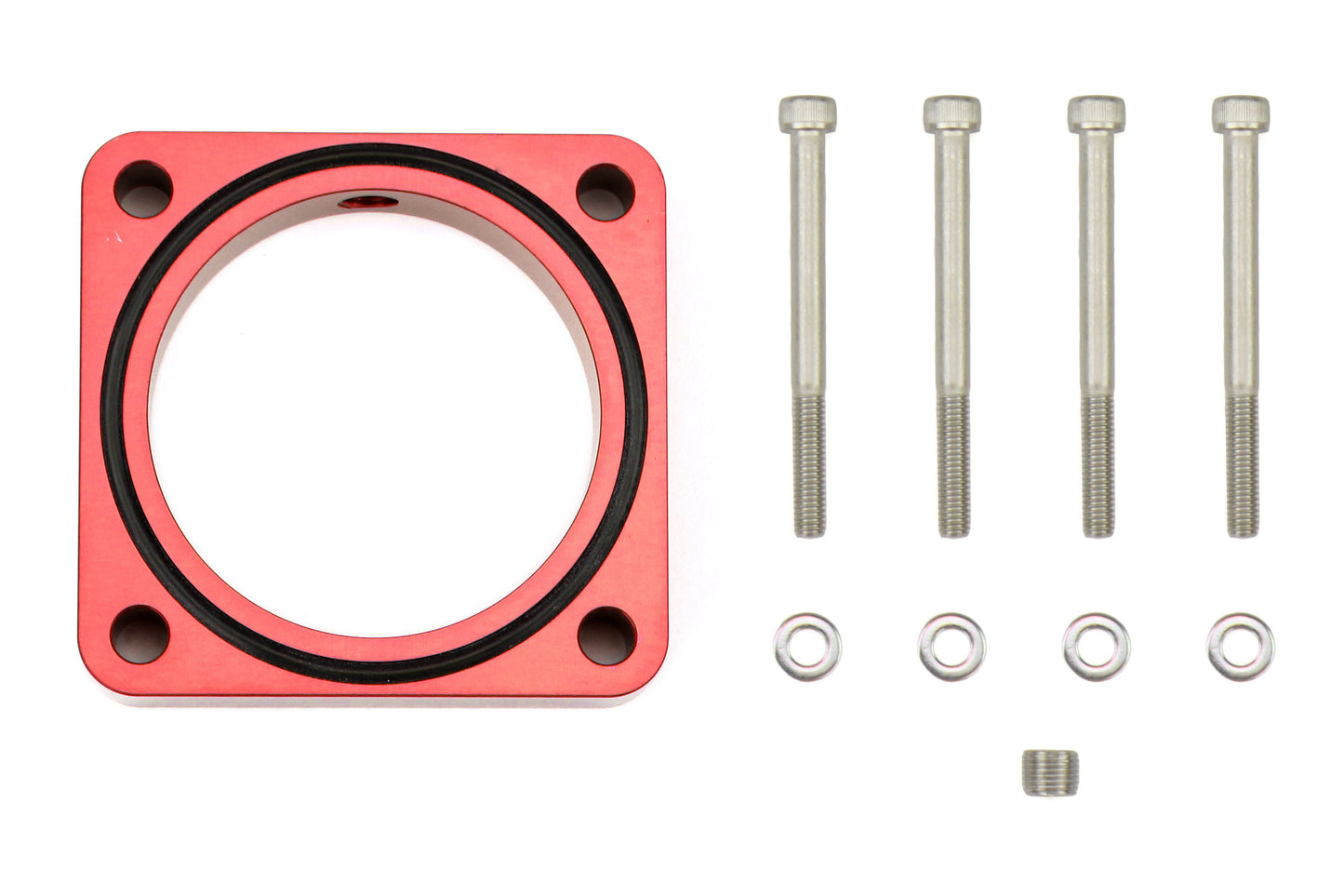 TQSTS-TBS-023R Torque Solutions Throttle Body Spacer (Silver or Red) - 2013+ BRZ-Red,