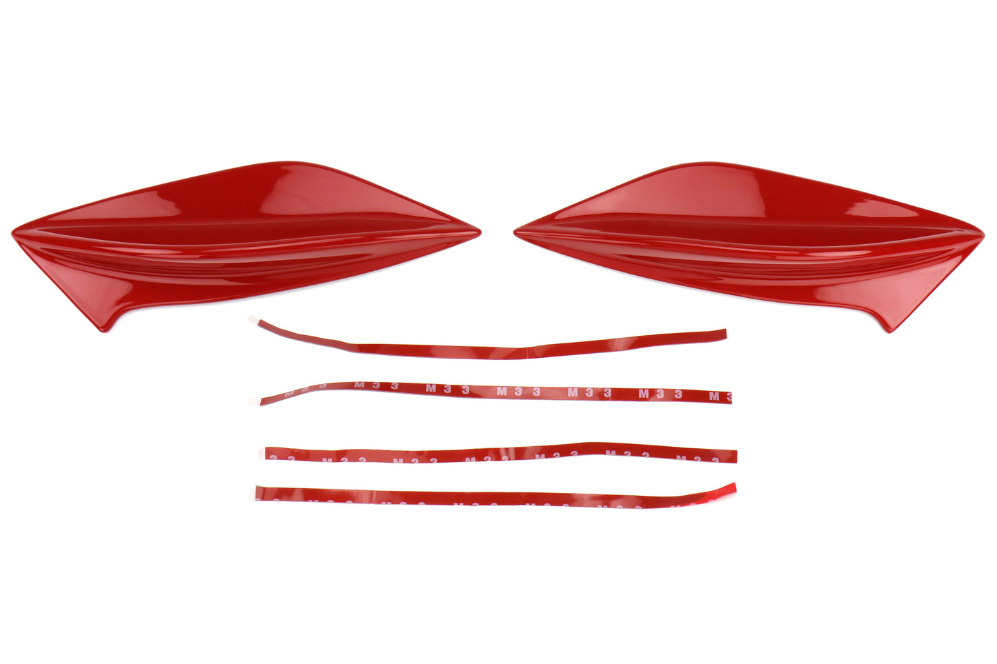OLMOLM15STIFIN-M7Y OLM STI Spoiler Side Fins - 2015+ WRX / 2015+ STI-Pure Red (M7Y),