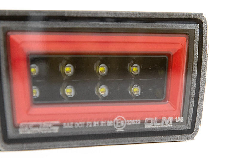 OLM F1 NB+R V2 F1 Style Rear Brake and Reverse Light - Clear Lens, Gloss Black Base, Red Bar - 2022-2024 Subaru WRX