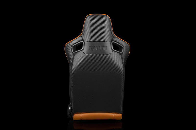 BRMBRR1X-BTBS Braum Elite-X Series Sport Seats - British Tan Leatherette (Black Stitching) Pair - Universal,