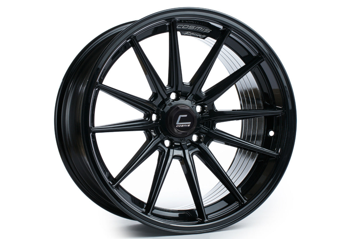 CSMR1-1895-35-5X114.3-B Cosmis Racing R1 18x9.5 +35mm Gloss Black- 2015+ WRX / 2015+ STI,