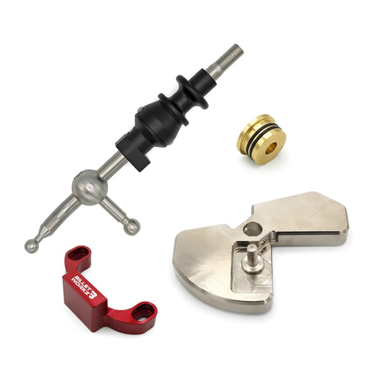 BilletWorkz Short Throw Shifter Kit with Red Shifter Stop (Matte Black) - 2015-2024 Subaru WRX