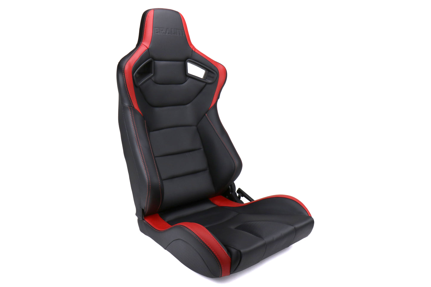 BRMBRR1-BKRD Braum Elite Series Racing Seat (Black & Red) - Universal,