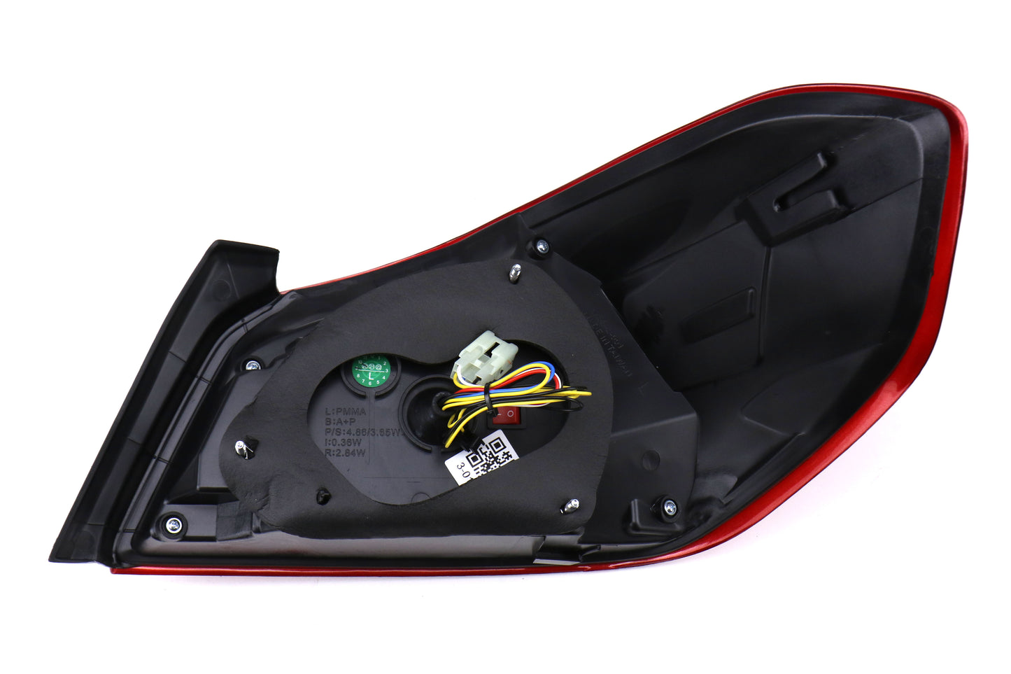 SBSSS15WRX-TR-RC SubiSpeed USDM TR Style Sequential Tail Lights - 2015+ WRX / 2015+ STI-Red Lens with Chrome Reflector,