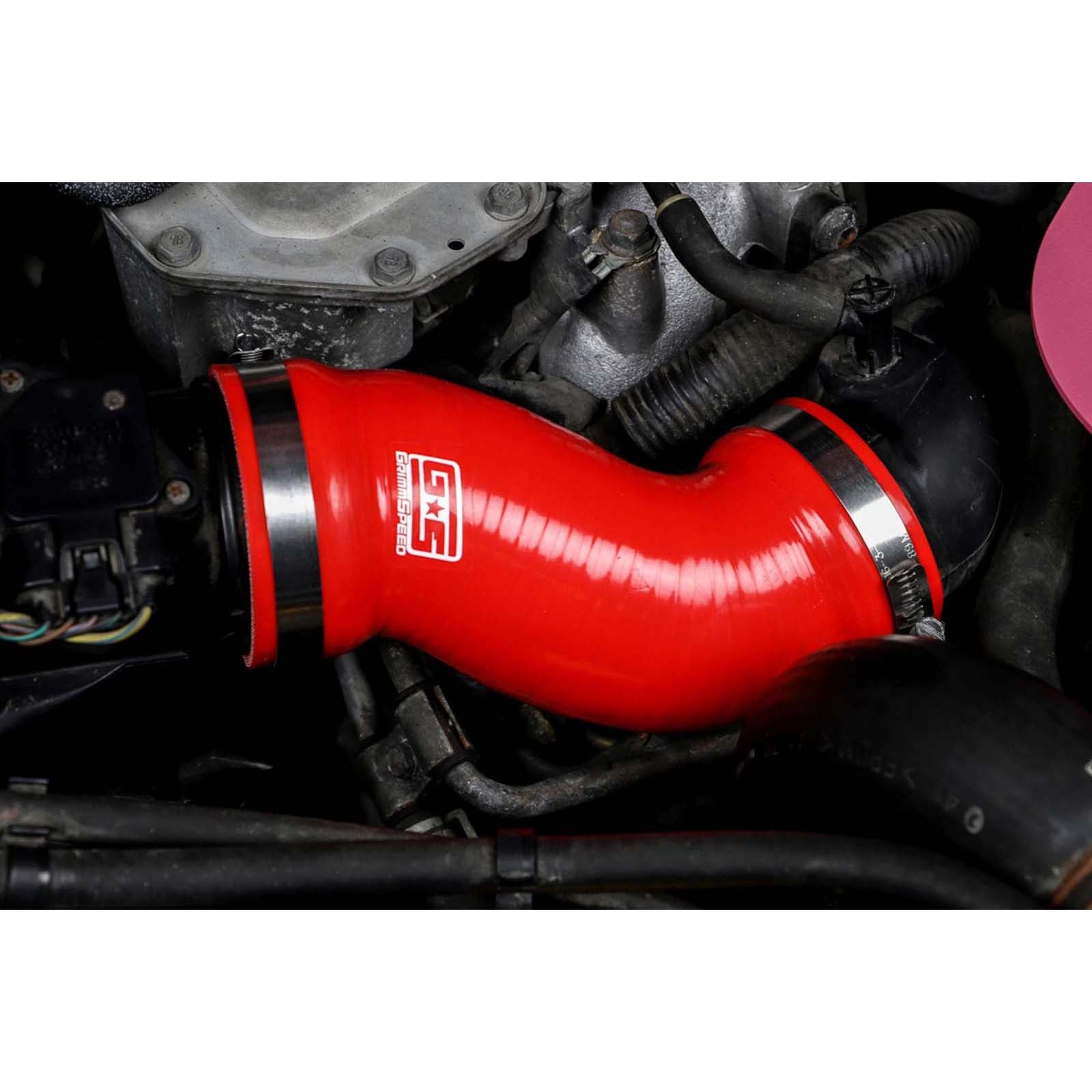 GRM125012 GrimmSpeed Post MAF Hose Kit Red - 2008-2014 Subaru WRX / 2018-2020 Subaru STI,