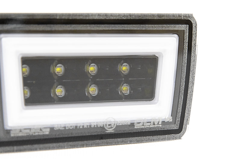 OLM F1 NB+R V2 F1 Style Rear Brake and Reverse Light - Clear Lens, Gloss Black Base, White Bar - 2022-2024 Subaru WRX