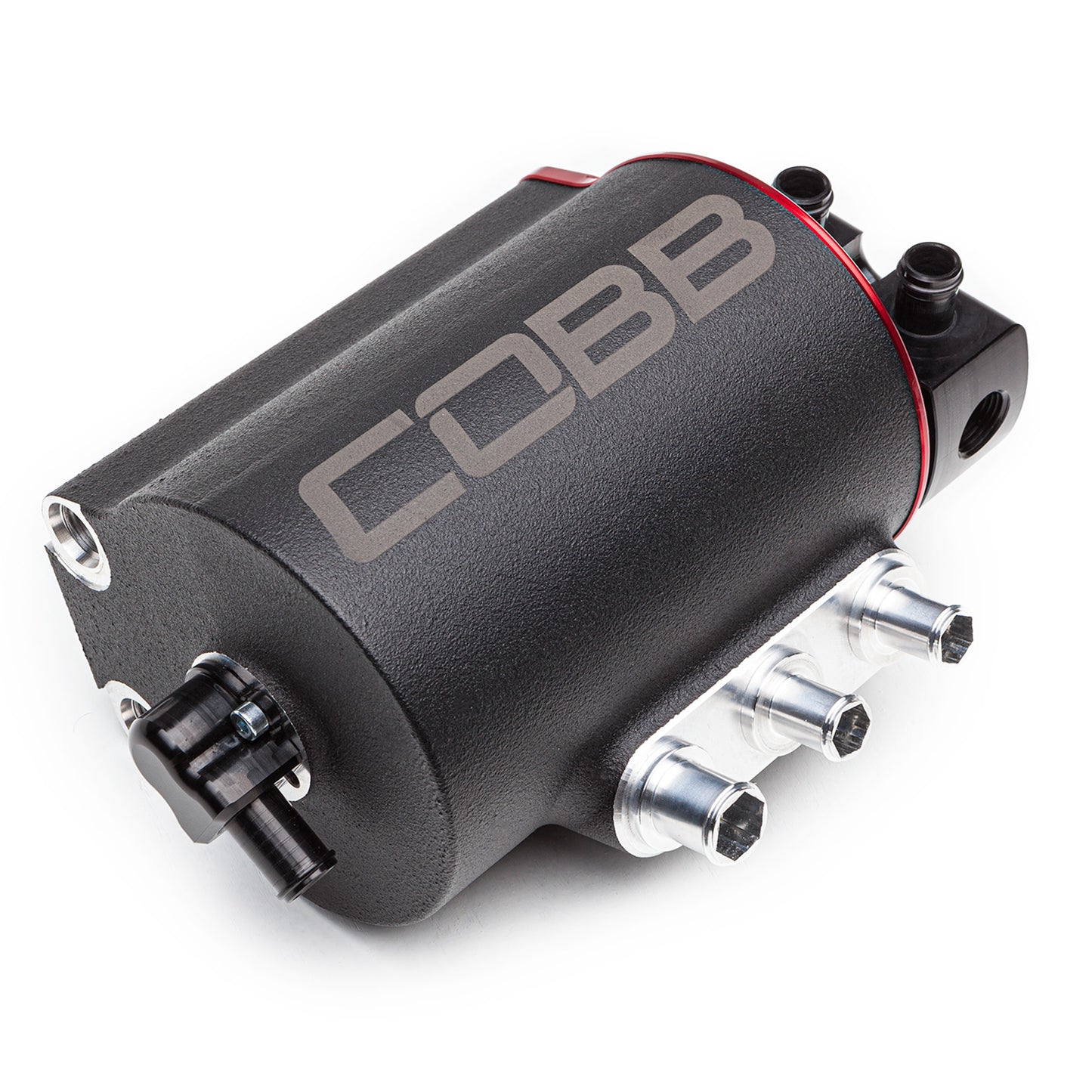 COB811615 COBB Tuning Air Oil Separator Black/Red - 2002-2007 Subaru WRX / 2004-2007 STI,