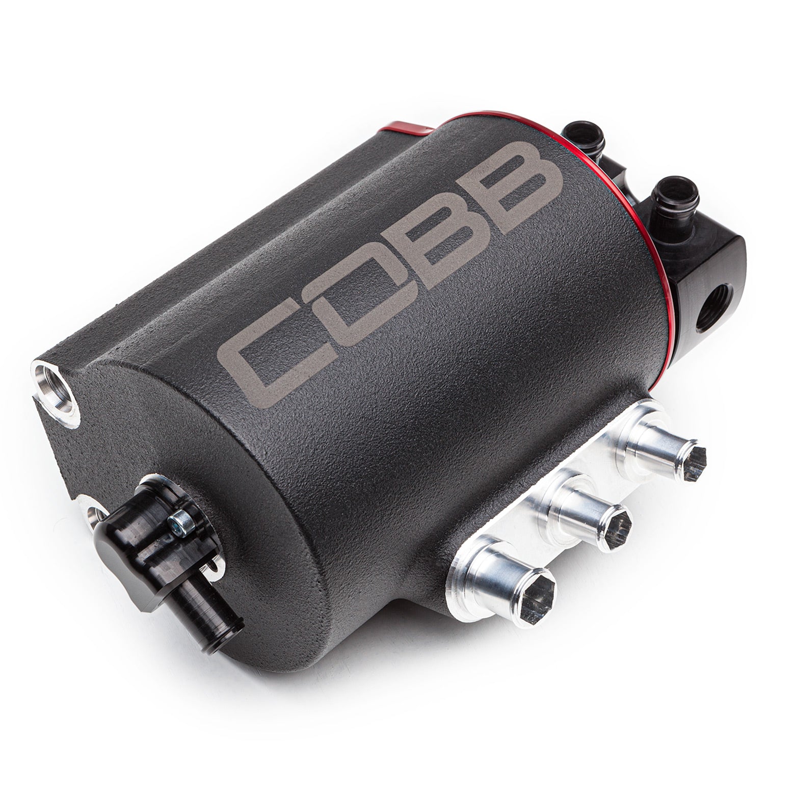 COB811615 COBB Tuning Air Oil Separator Black/Red - 2002-2007 Subaru WRX / 2004-2007 STI,