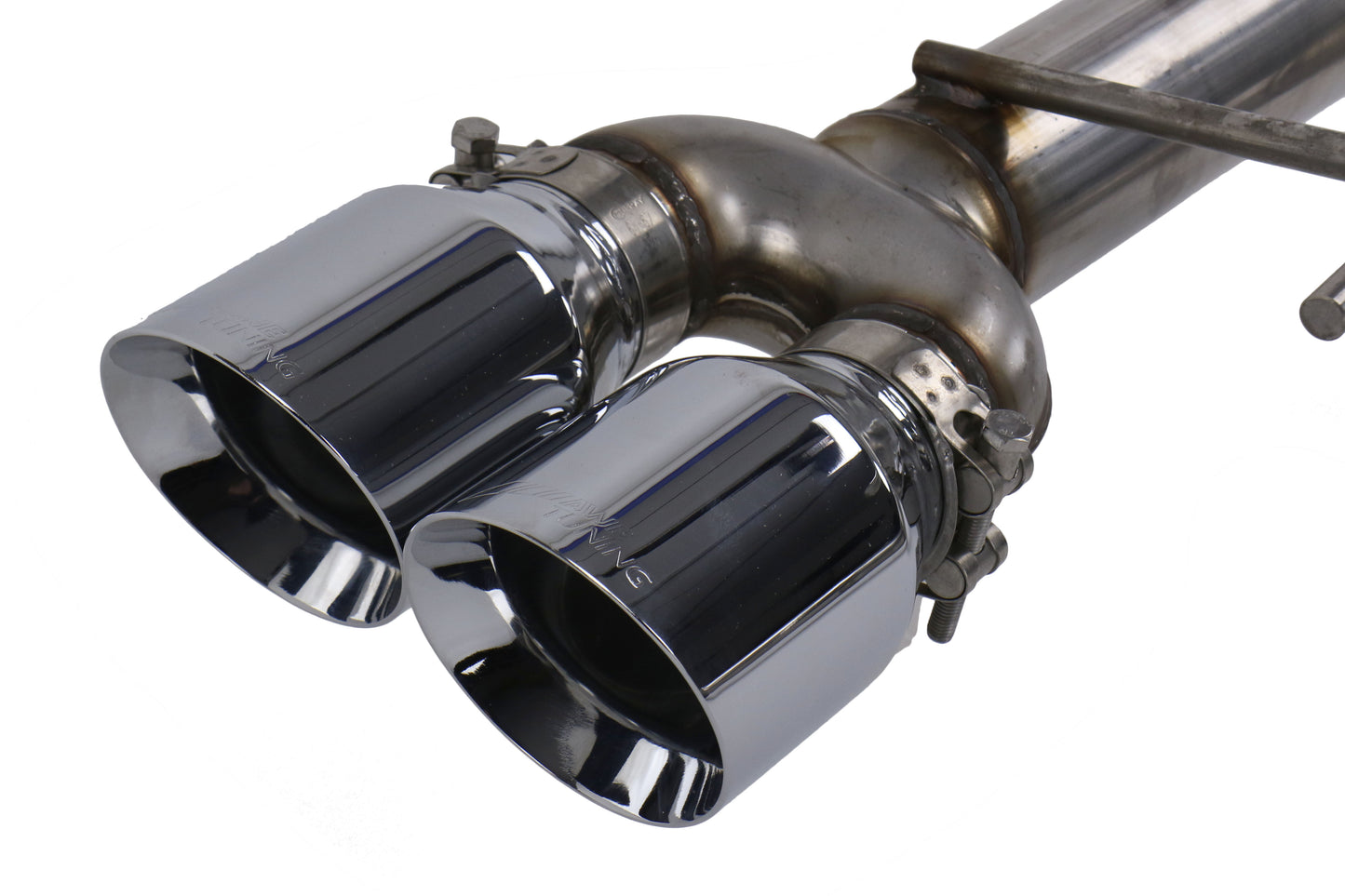 AWE3020-42058 AWE Track Edition Exhaust Chrome Silver Quad Tips (102mm) - 2015+ WRX / STI,