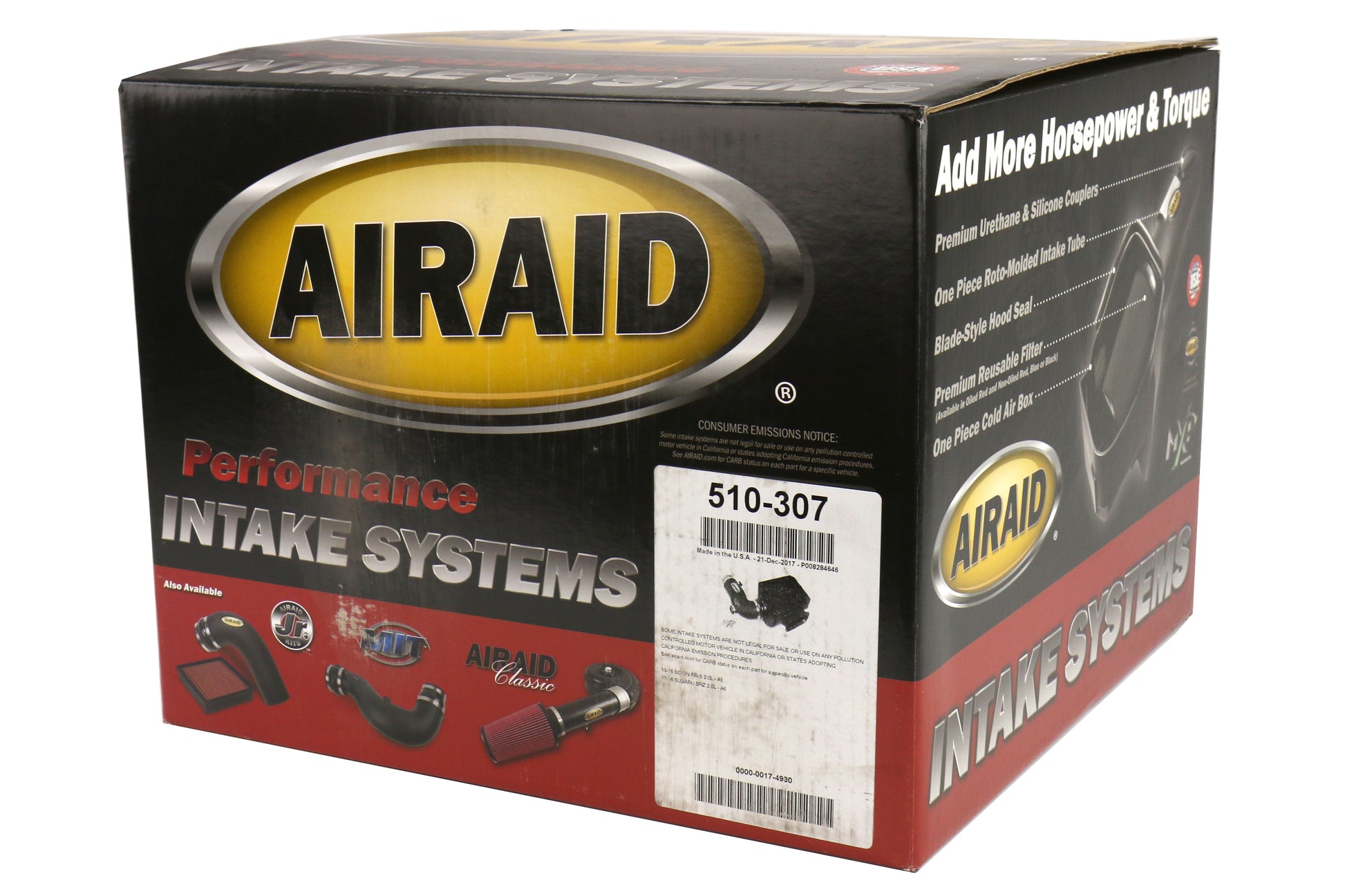 AIR510-307 Airaid Cold Air Intake System (Oiled) - 2013+ FT86,