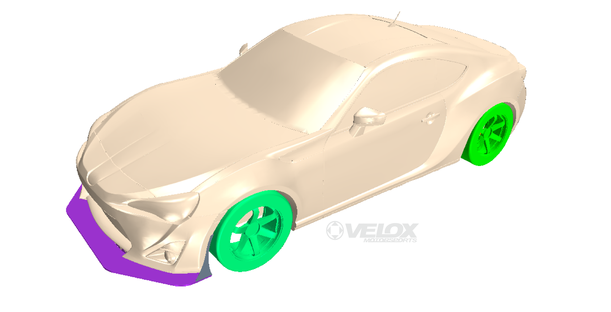 VERA0040A FT-86SF / Verus Front Splitter Dry Carbon Fiber Endplates - 2013+ FT86,