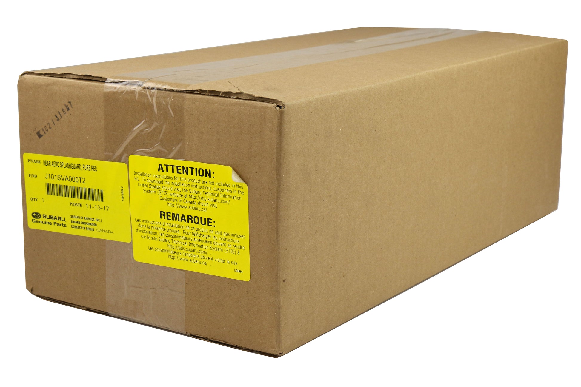 SUBJ101SVA000T2 Subaru Rear Aero Splashguard USDM - 2015+ WRX / 2015+ STI-Pure Red (M7Y),