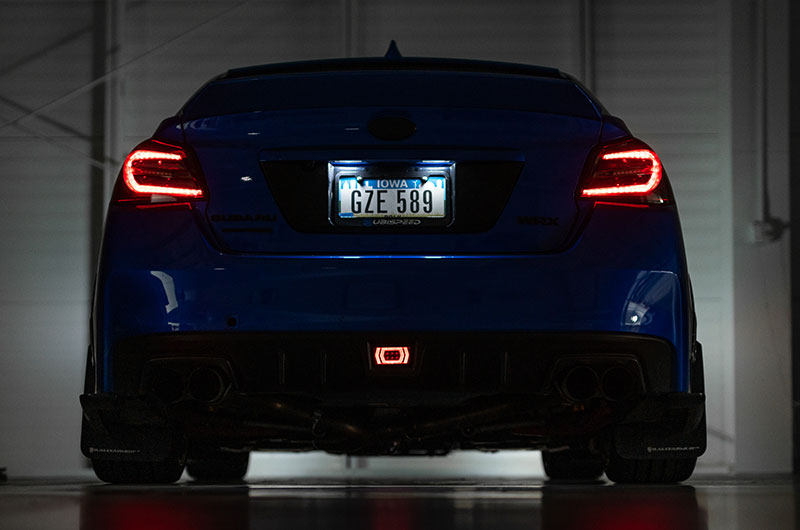 OLM Vector F1 Light - Smoke Lens / Red Bar - 2015-2021 Subaru WRX / STI