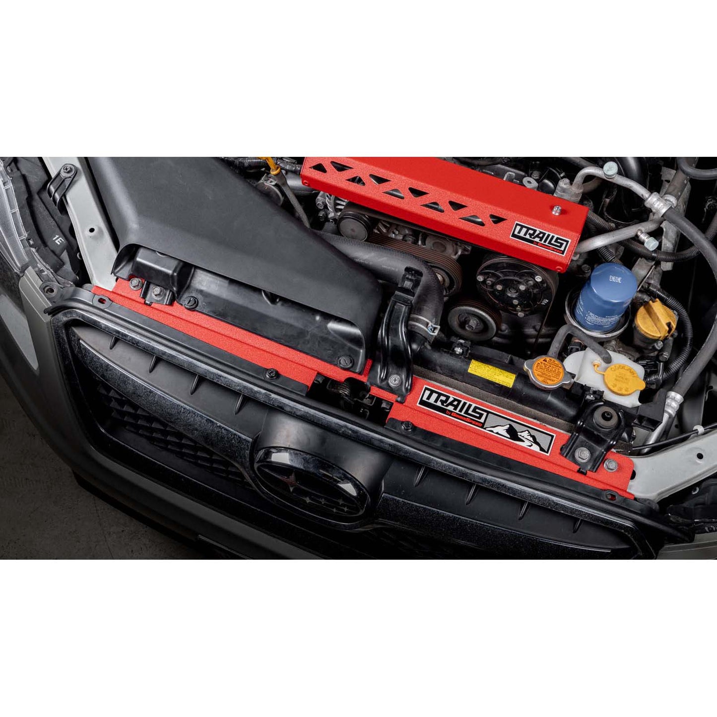 TRAILS by GrimmSpeed Radiator Shroud RED - 2013-2017 Subaru Crosstrek