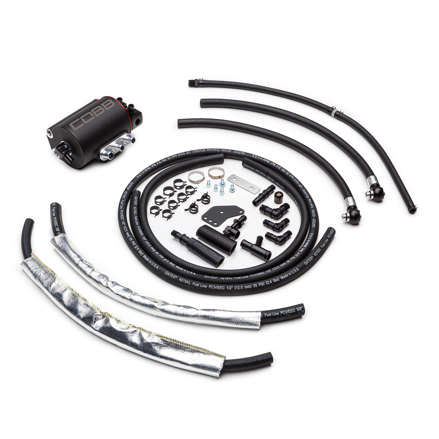 COB822615 COBB Tuning Air Oil Separator Black/Red - 2008-2014 Subaru WRX / 2008+ Subaru STI,