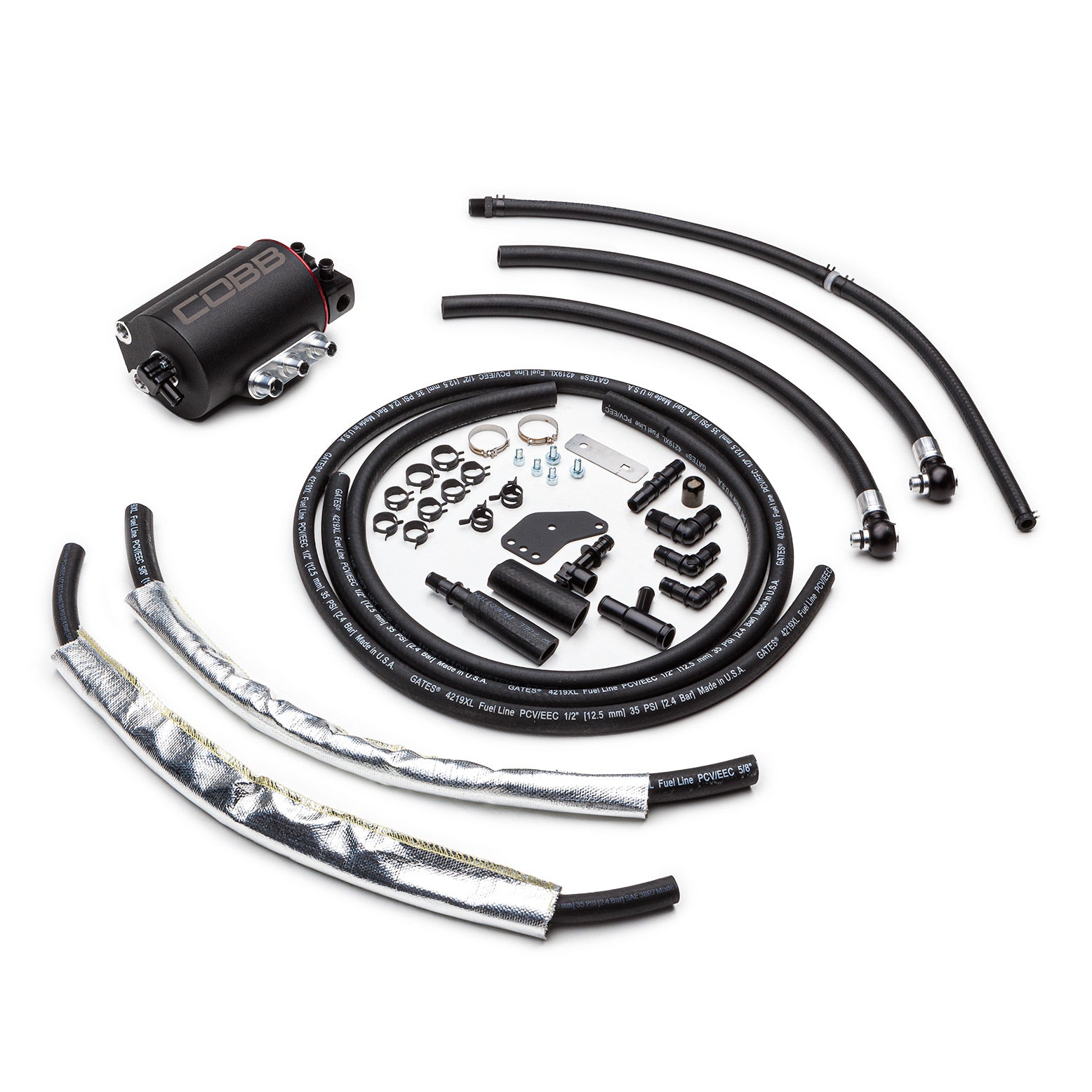 COB822615 COBB Tuning Air Oil Separator Black/Red - 2008-2014 Subaru WRX / 2008+ Subaru STI,