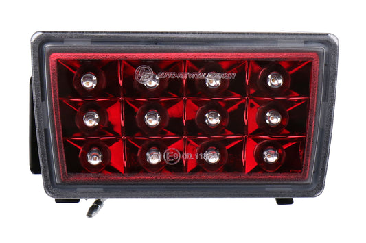 SBSSS15WRXF1-R SubiSpeed USDM F1 Style Rear Fog Light - 2015+ WRX / 2015+ STI-Red with Clear Lens V2,