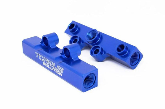 Torque Solution V2 Top Feed Fuel Rails (Blue) - 2002-2014 Subaru WRX / 2007-2020 STI / 2008-2012 Legacy GT / 2006-2013 Forester XT
