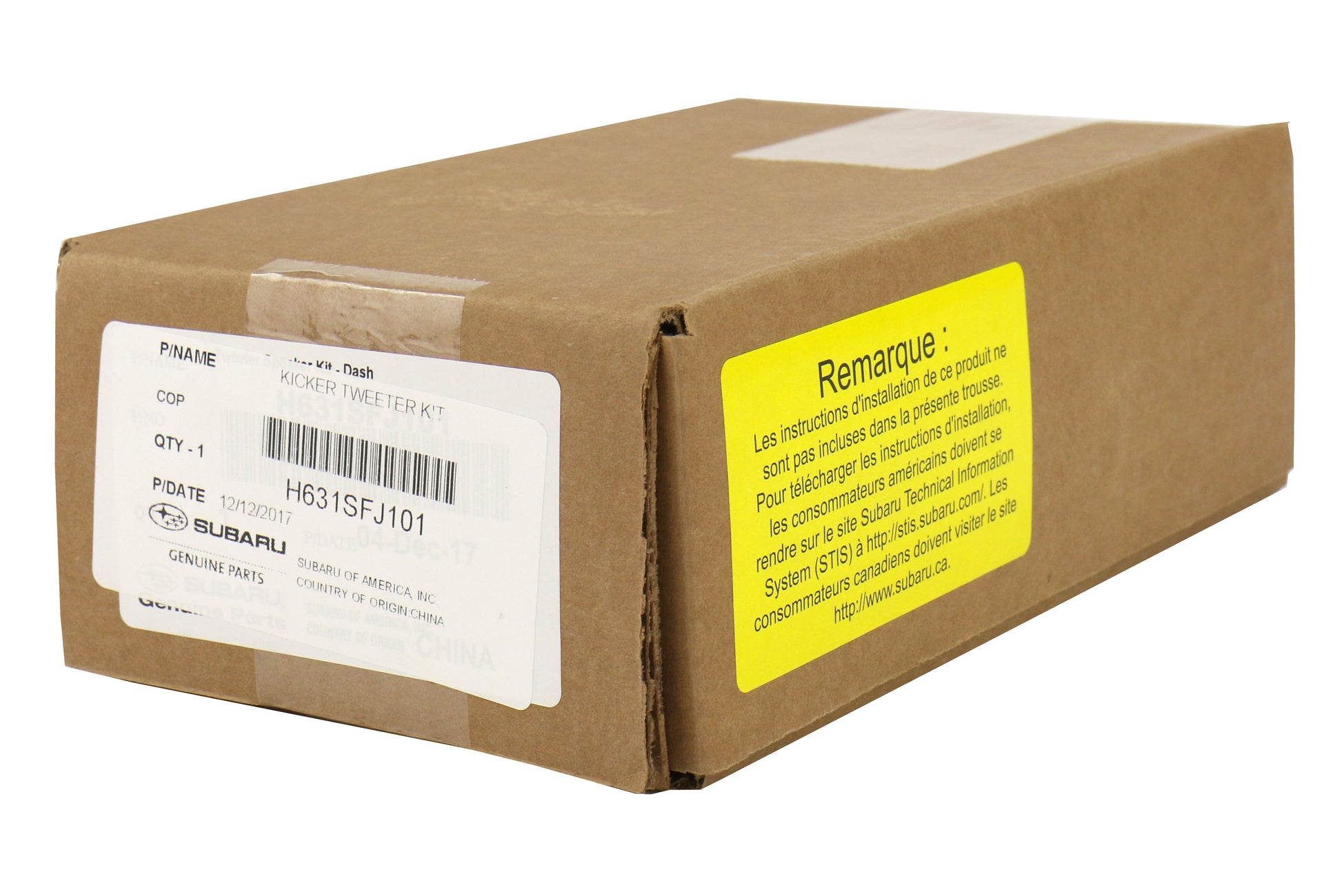 SUBH631SFJ101 Subaru OEM Kicker Tweeter Upgrade - 2015+ WRX / 2015+ STI / 2014+ Forester / 2013+ Crosstrek,