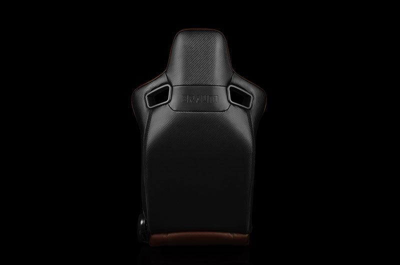 BRMBRR1-CPBS Braum Elite Series Sport Seats - Brown Leatherette Pair - Universal,