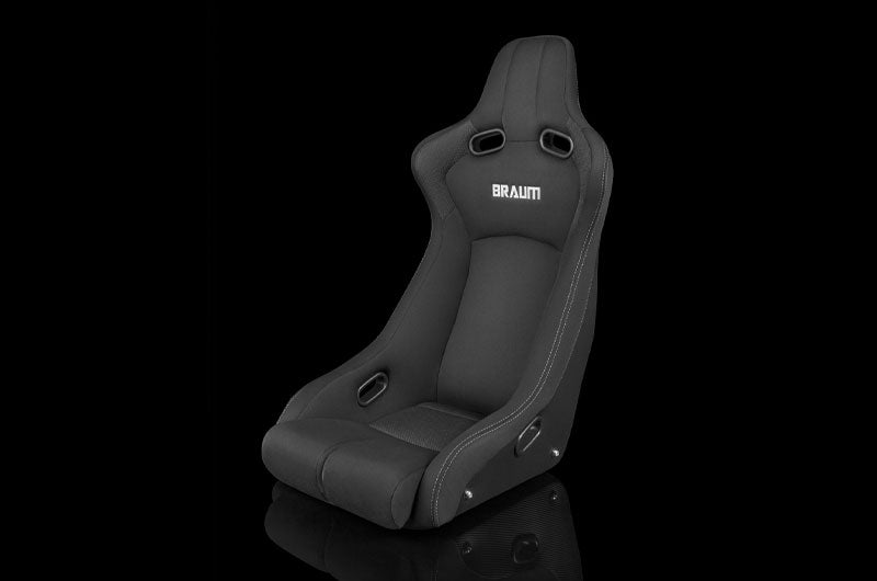 BRMBRR7-BKFB Braum Venom-R Series Fixed Back Bucket Seat - Black Cloth / Carbon Fiber Each - Universal,