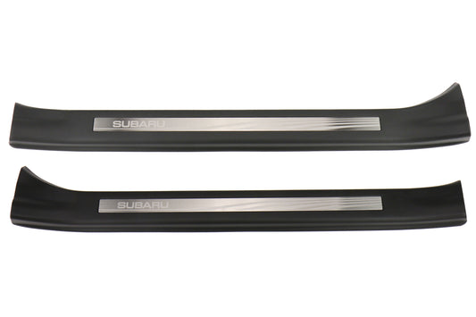 SUB94060VA-KIT Subaru Silver Etched Door Sills - 2015+ WRX / 2015+ STI,