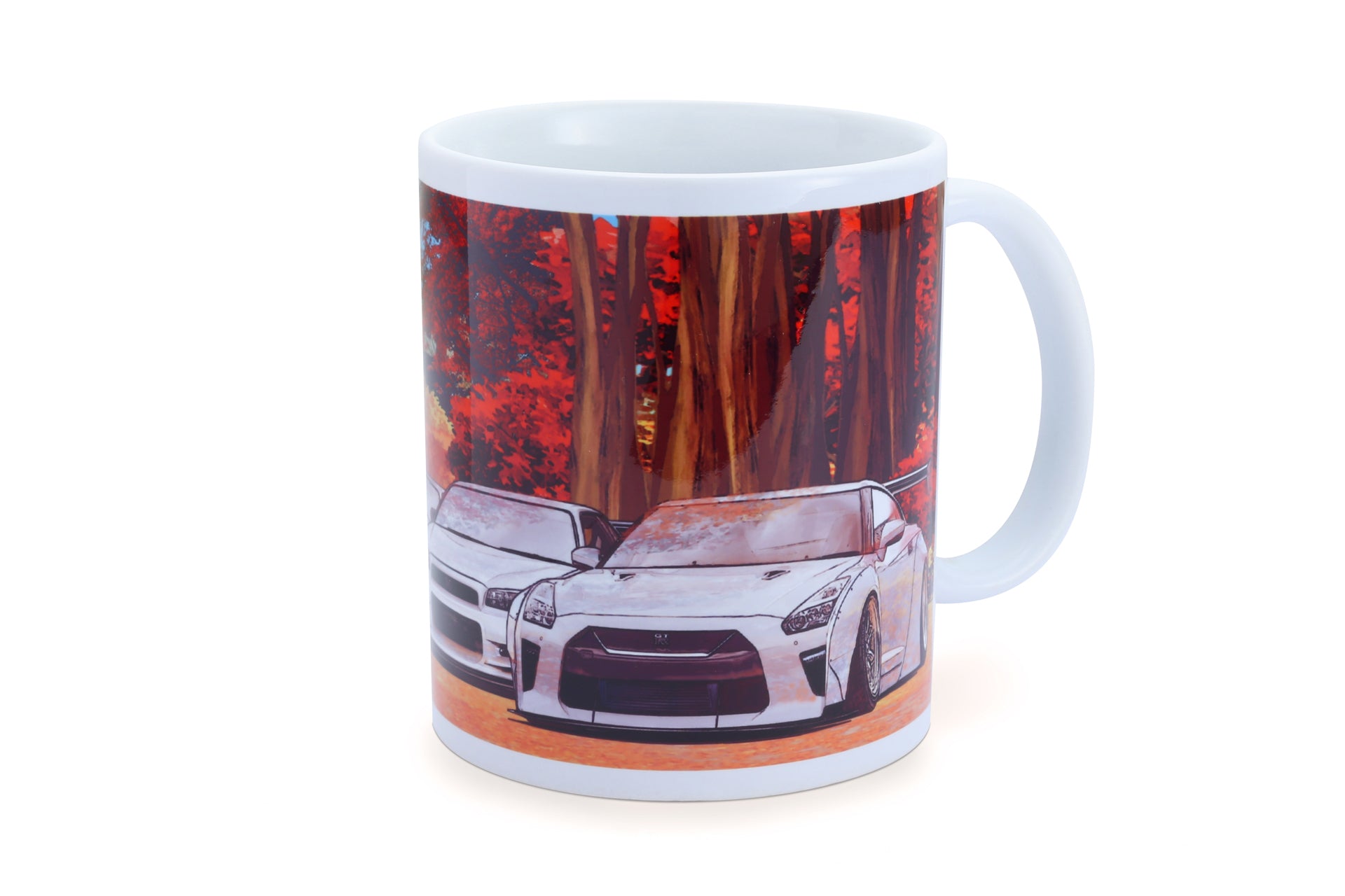 TOMTG601A-NS00D Tomei Mug White GT-R Autumn Nagano Forest,