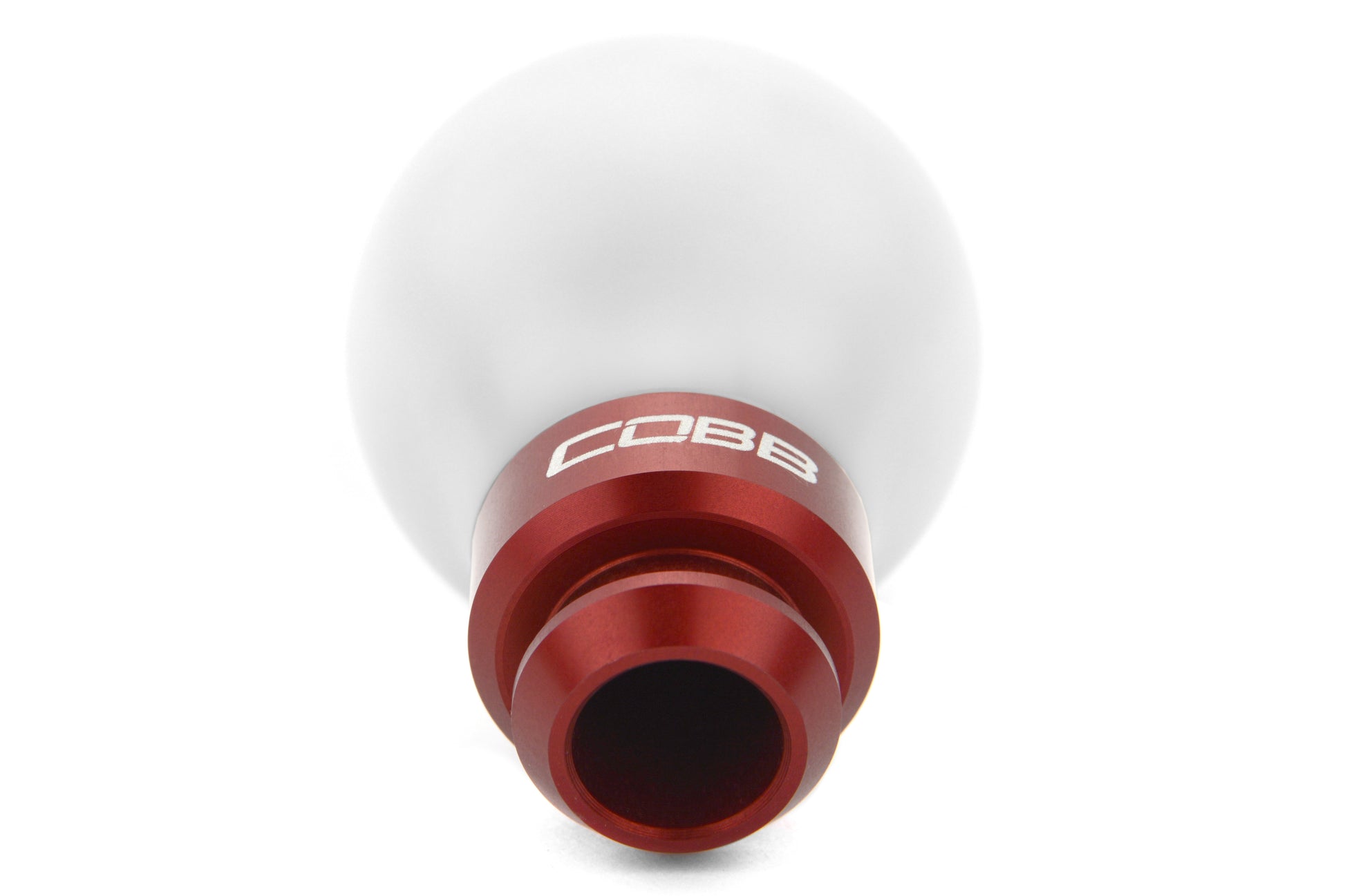 COB211350-W-RD COBB Tuning Delrin Shift Knob White/Red 5MT - Subaru 5MT Models (inc. 2002-2014 WRX),