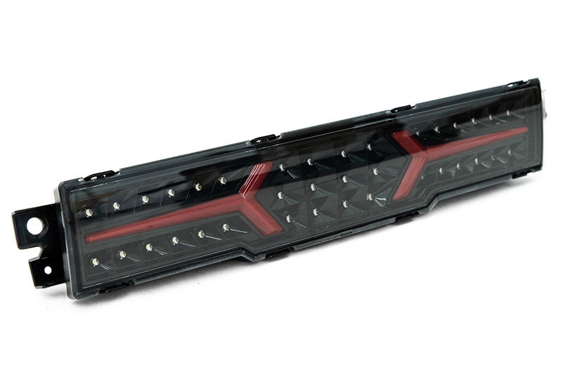 OLMA.70258.1-CBR-KIT OLM V1 Rear Fog Light (Clear Lens / Black Base / Red Bar) with OLM Plug-And-Play Harness - Subaru BRZ 2022+ / Toyota GR86 2022+,