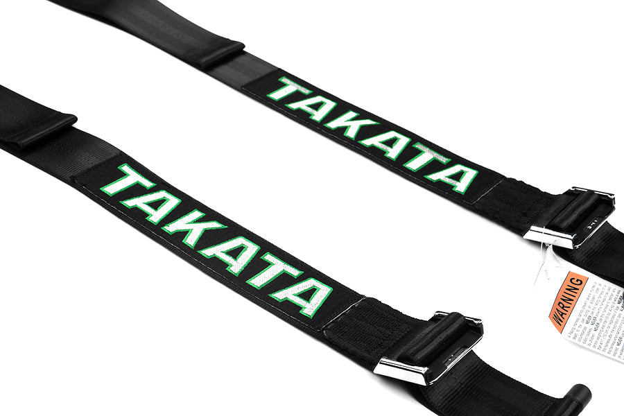 TAKT 74001-0 Takata 4 point Street Belt 2" w/ ASM (Black) - Universal,