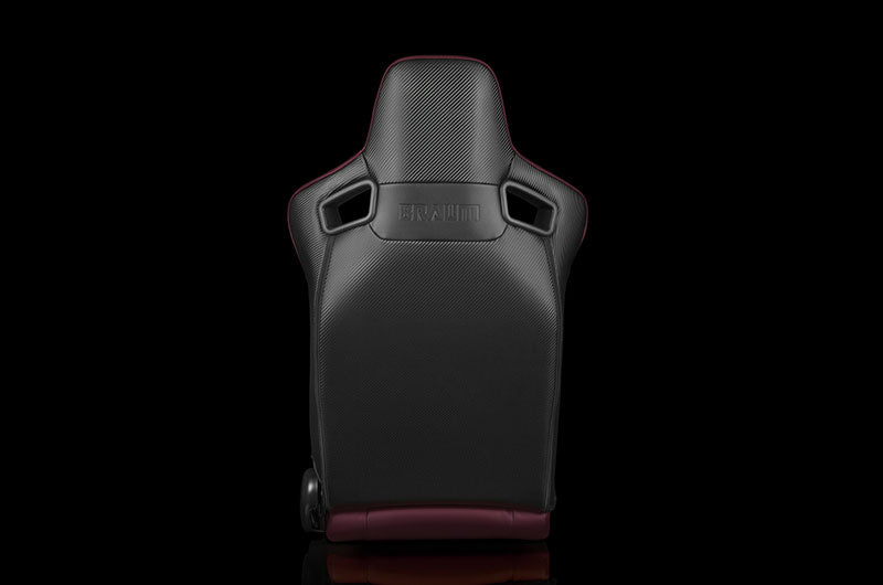 BRMBRR1-MRBS Braum Elite Series Sport Seats - Maroon Leatherette Pair - Universal,