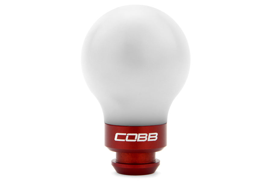 COB211350-W-RD COBB Tuning Delrin Shift Knob White/Red 5MT - Subaru 5MT Models (inc. 2002-2014 WRX),