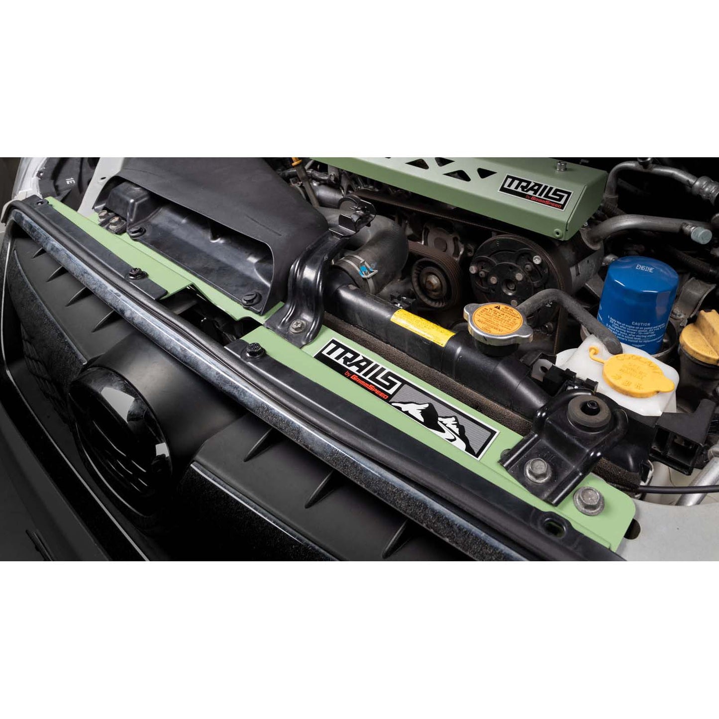 TRAILS by GrimmSpeed Radiator Shroud GREEN - 2013-2017 Subaru Crosstrek
