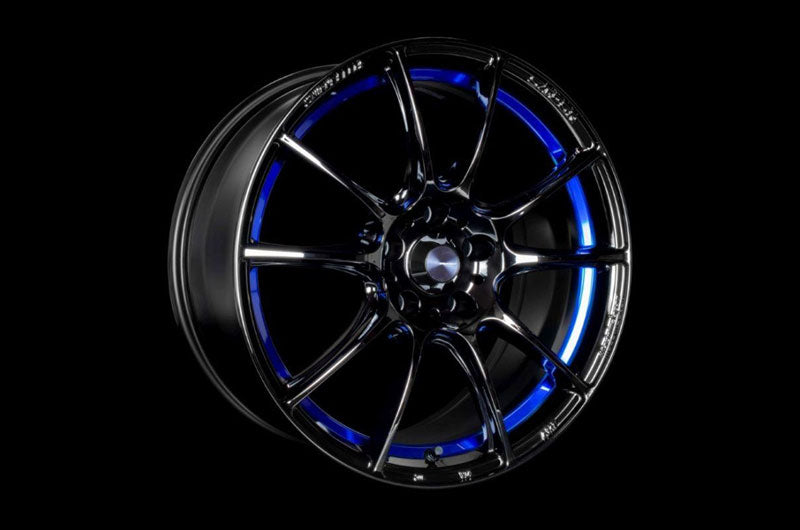 WedsSport SA-25R Blue Light Chrome II 18x9.5 +38mm 5x114.3 (Single Wheel) - 2015-2024 Subaru WRX / 2015-2021 STI / 2019-2024 Forester