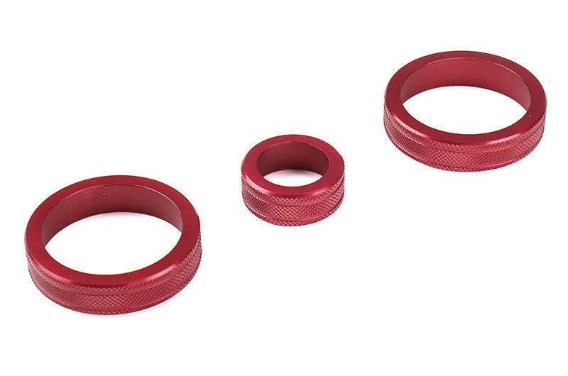 GCSGCSFRSKNOB02 Anodized Aluminum Climate Control Trim - Various Colors : Red - 2013-2020 Subaru BRZ / 2013+ Scion FR-S / 2017+ Toyota 86,