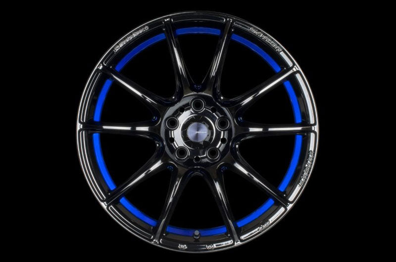 WedsSport SA-25R Blue Light Chrome II 18x9.5 +38mm 5x114.3 (Single Wheel) - 2015-2024 Subaru WRX / 2015-2021 STI / 2019-2024 Forester