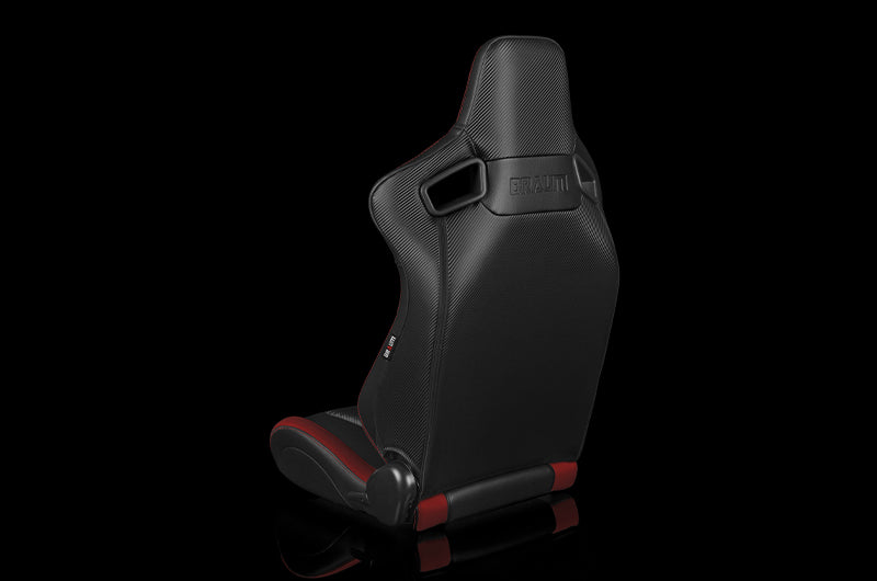 BRMBRR1-BKRD Braum Elite Series Racing Seat (Black & Red) - Universal,