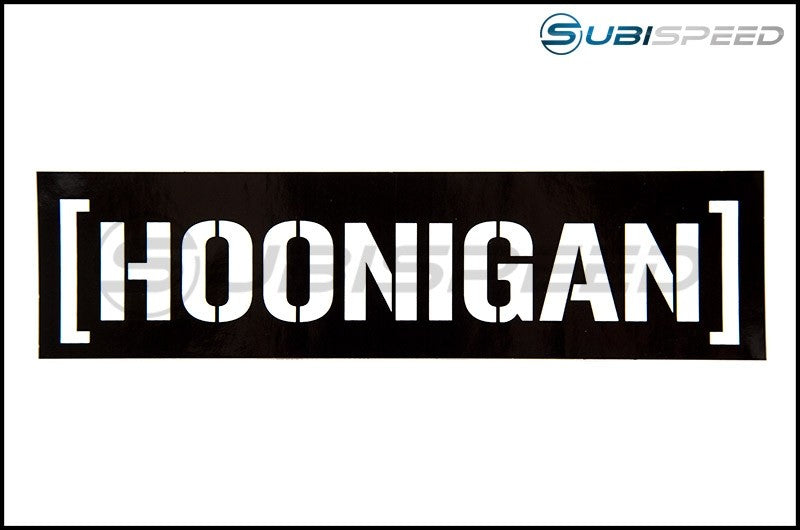 HOOHA326SCBR-WHT HOONIGAN Censor Bar Sticker Black / White,