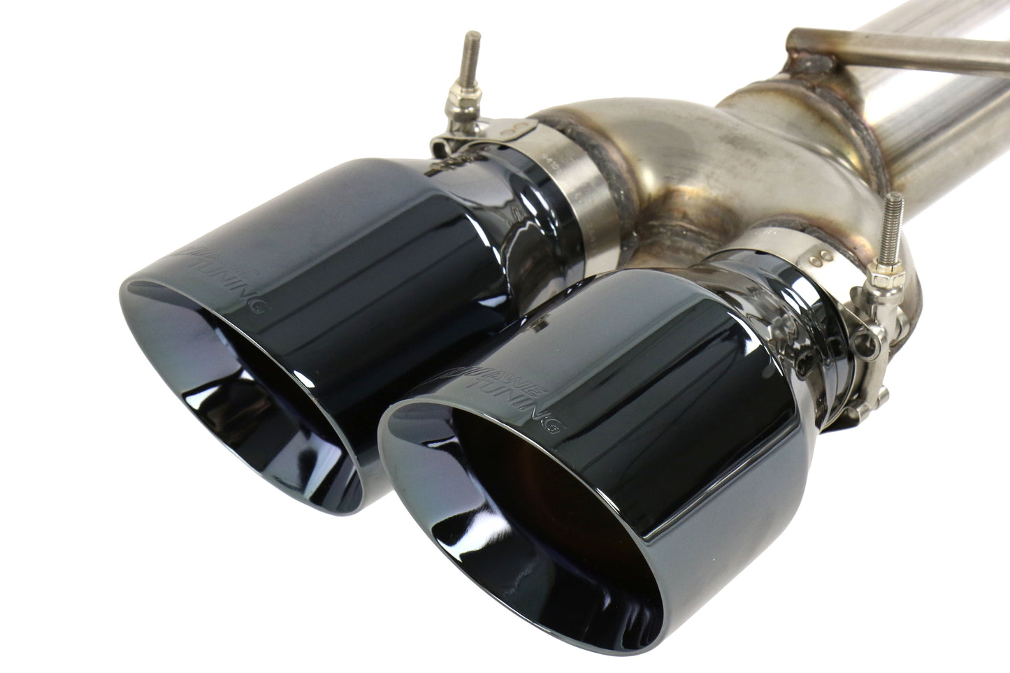 AWE3020-43066 AWE Track Edition Exhaust Diamond Black Quad Tips (102mm) - 2015+ WRX / STI,