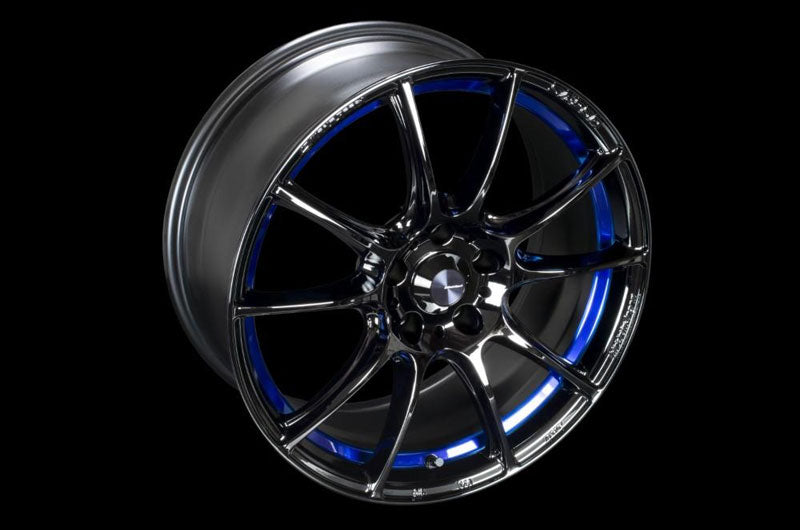 WedsSport SA-25R Blue Light Chrome II 18x9.5 +45mm 5x100 (Single Wheel) - 2013-2024 Subaru BRZ / Scion FR-S / Toyota GR86 / 2014-2018 Subaru Forester