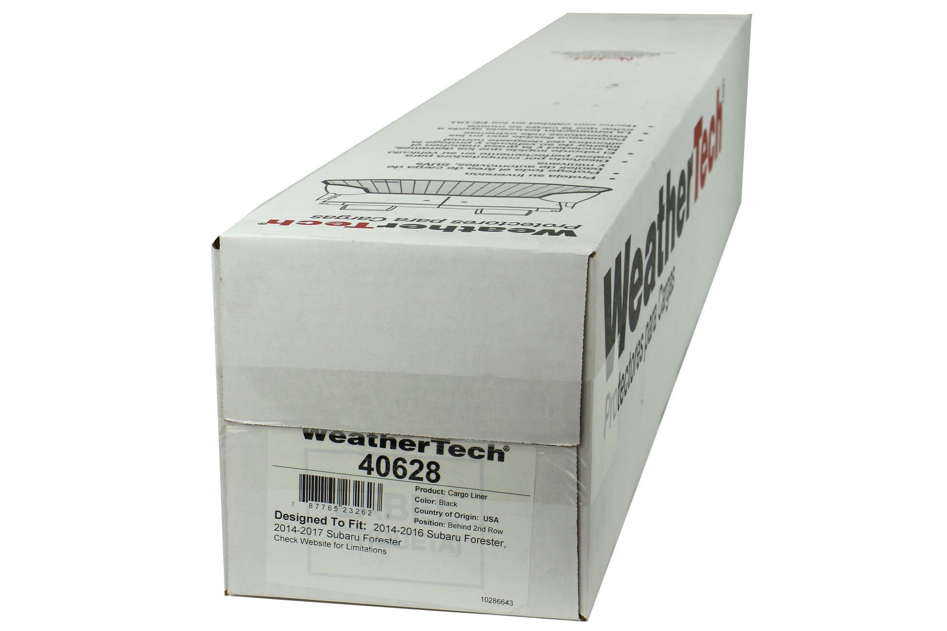 WEA40628 WeatherTech Cargo Liner All Weather Trunk Mat - 2014+ Forester,