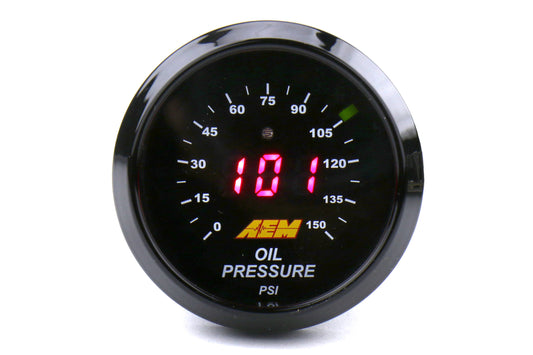 AEI30-4407 AEM Oil Pressure Gauge Digital 0-150psi 52mm,