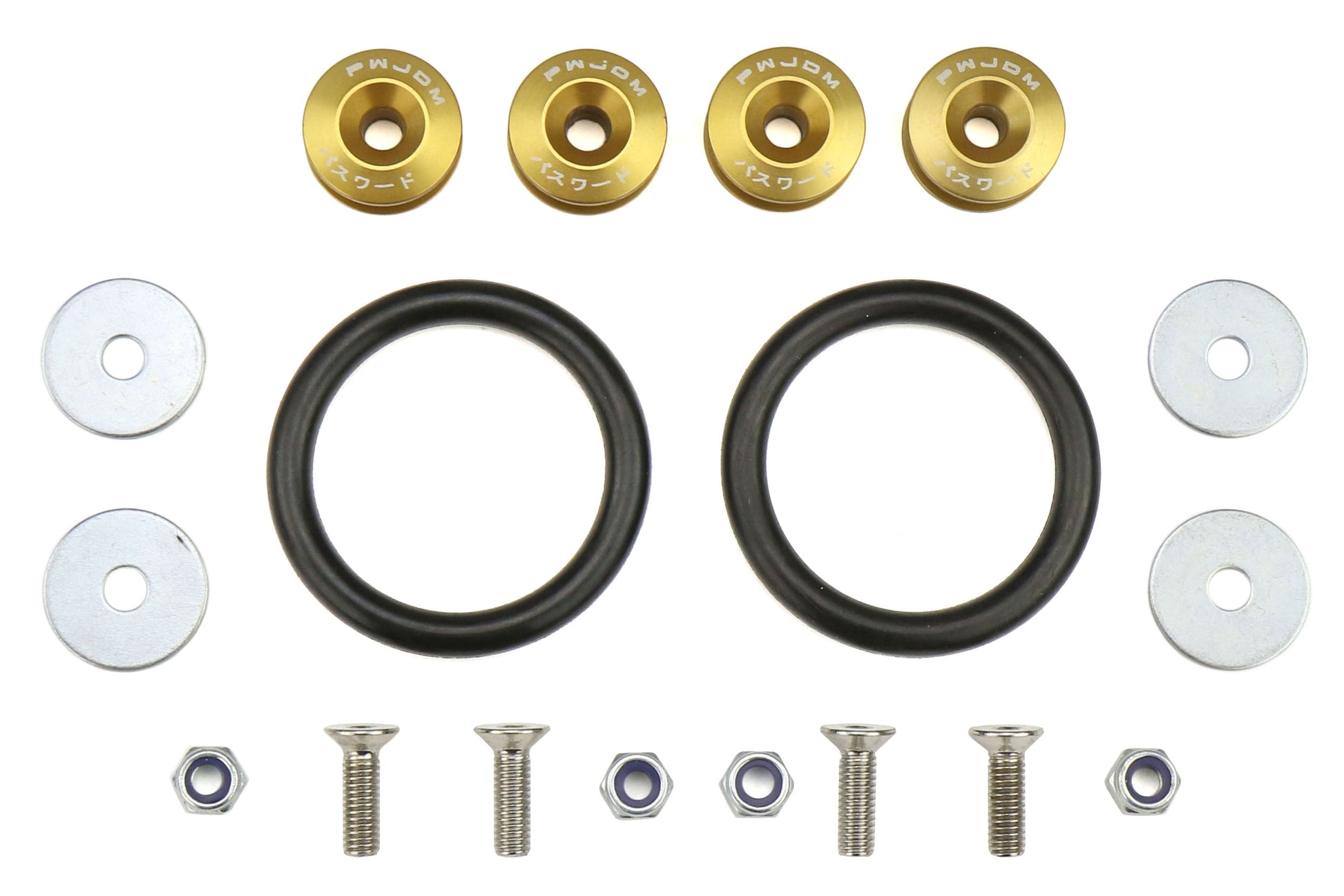 PWJPWBRF-UNV-GLD Password JDM Quick Release Bumper Fasteners - Universal-Gold,